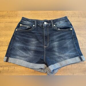 Cuffed high rise denim short size 11